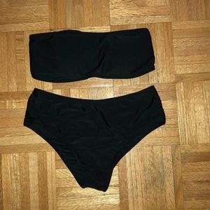 All black bathing suit top & bottom